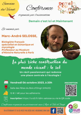 Affiche de la conférence de Marc André Selosse